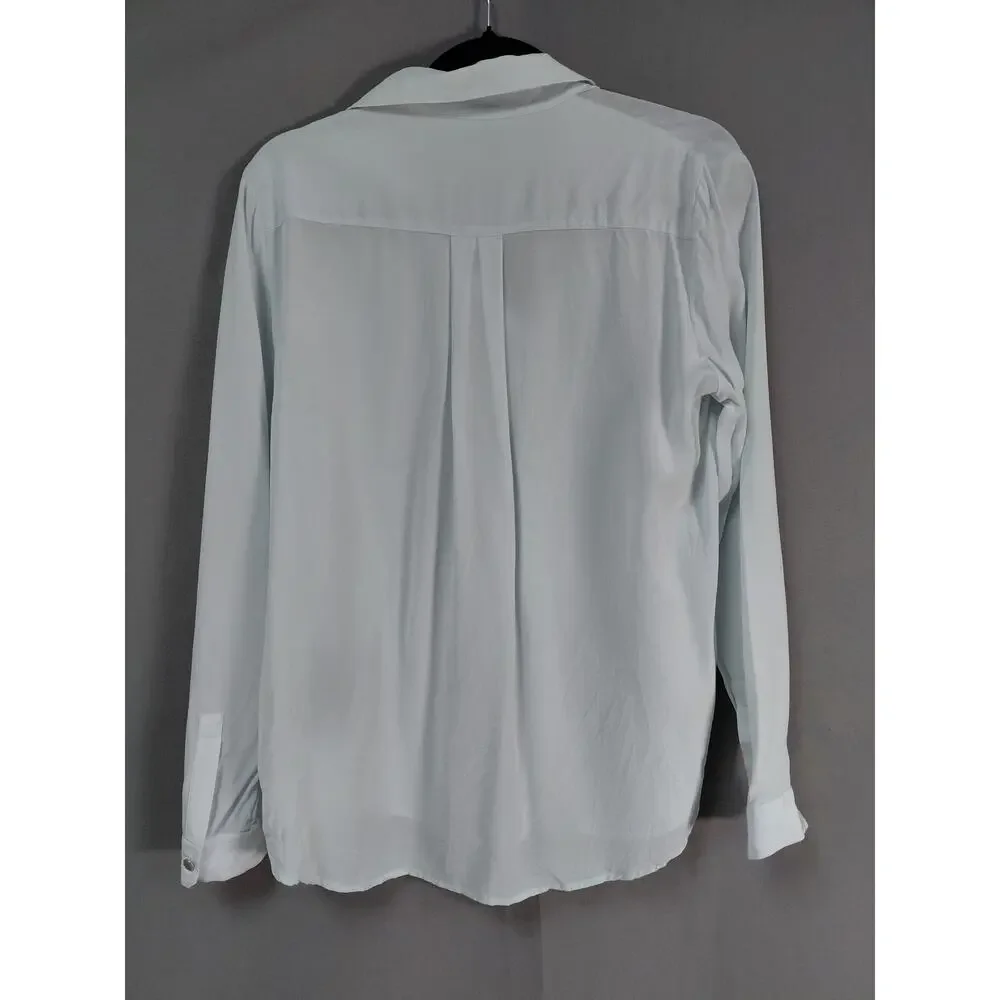 The Kooples Silk Blend White Embroidered Lightweight Blouse Women Size M